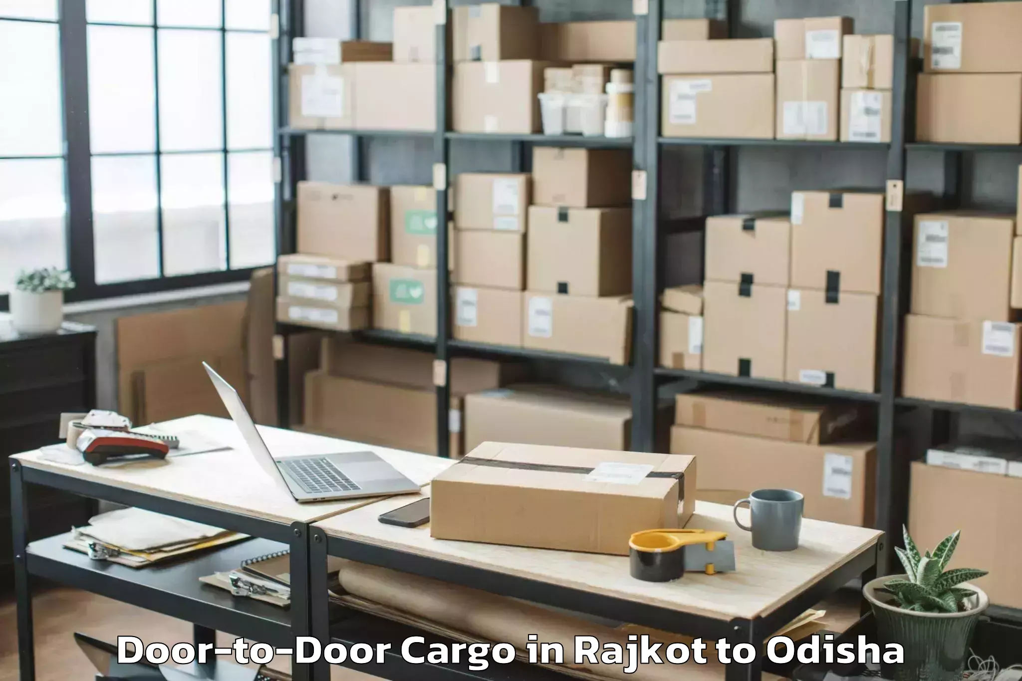 Efficient Rajkot to Delanga Door To Door Cargo